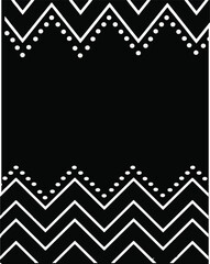 Bold Black and White Zigzag Tribal Pattern
