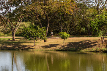 Detalhe do Parque Leolídio Di Ramos Caiado, na cidade de Goiania na região central do Brasil.