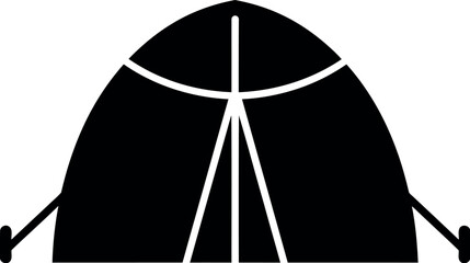 Black tent silhouette icon