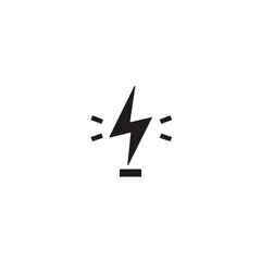 Energy usage icon illustration with lightning bolt and bold design concept