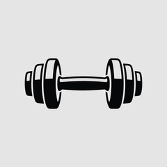 Vector illustration of Dumbbell Icon: Strength Training Symbol