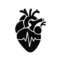 Vector illustration of Human Heart Anatomy: Detailed Vector Illustration with Heartbeat