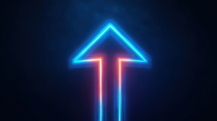 Futuristic Digital Growth Arrow Representing Financial Success and Technological Advancement glowing, digital, finance, neon, futuristic, arrow