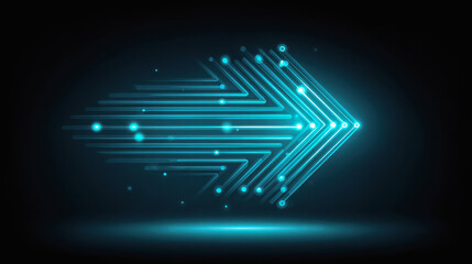 Futuristic Digital Growth Arrow Representing Financial Success and Technological Advancement futuristic, arrow, neon, growth, digital, finance