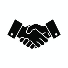 Vector illustration of Powerful Handshake Icon: Agreement, Partnership, Deal, Collaboration Symbol