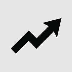 Vector illustration of Powerful Upward Trend Arrow:  Growth, Progress, Success Symbol