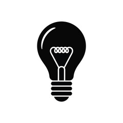 Vector illustration of Brilliant Idea: Simple Light Bulb Icon
