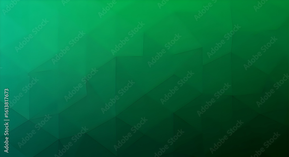 Poster abstract geometric background with a smooth gradient transition from light green to dark forest gree