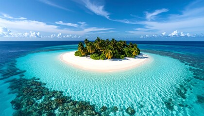 Tropical island paradise view