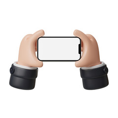 3D Hand Holding Smartphone with One Hand Gesture Illustration