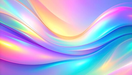 Holographic iridescent color abstract background. AI generative