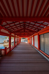 世界遺産・日本三景厳島神社東回廊　広島県廿日市市宮島