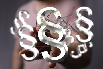 Abstract image of interconnected paragraph symbols.  Ideal for legal, law firm, or justice themes.
