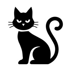black cat vector illustration