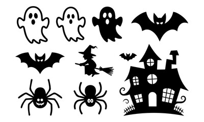 halloween icons set