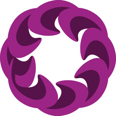 Fototapeta premium Radial Swirl Design with Bold Purple Accents