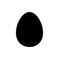 Rabbit egg silhouette icon vector flat design.
