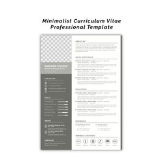 Minimalist curriculum vitae professional template