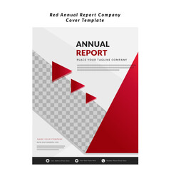 Red annual report company cover template