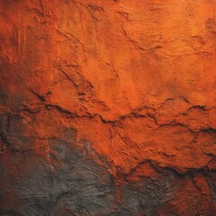 Fototapeta premium A vibrant and textured surface displays bold orange and deep black colors, reminiscent of natural landscapes. The contrast captures an artistic interpretation of earth and fire