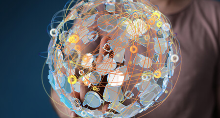 Abstract image of a global network, representing connection and digital communication.