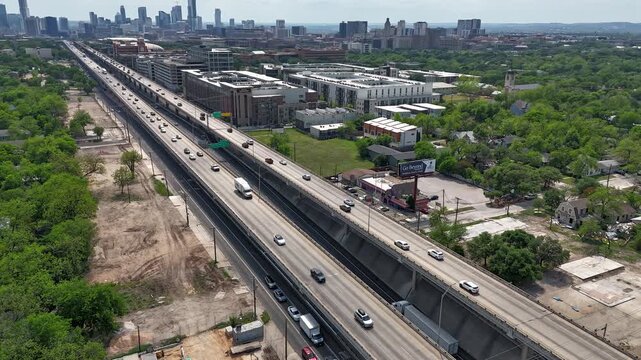 Double deck expressway through city's downtown