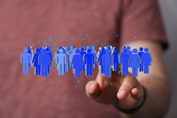 Connecting people worldwide.  Social network, teamwork, global community.