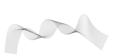 Abstract vector wavy lines flowing smooth curve colorful gradient 