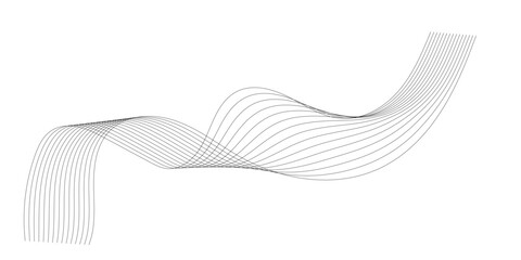Abstract vector wavy lines flowing smooth curve colorful gradient 