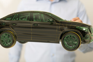 High-quality 3D model of a luxury SUV, perfect for automotive design, advertising, and presentations.