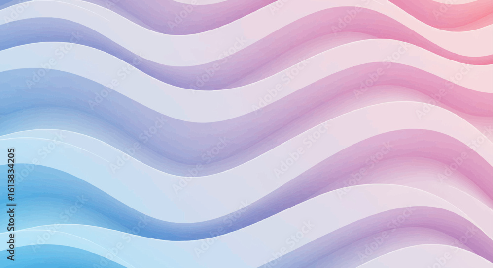 Poster abstract pastel wave pattern background with soft color gradient.
