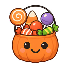 PNG Cute Halloween candy illustration