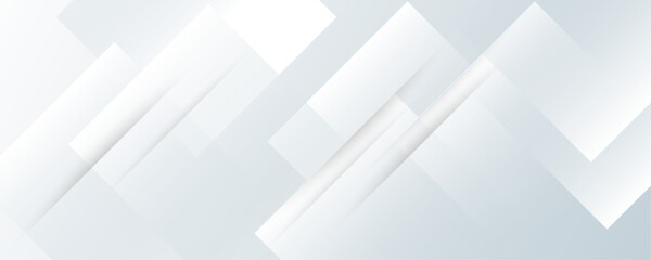 Abstract white background. Square geometric pattern modern and minimal concept white and light blue color abstract background for business, presentation, banner.