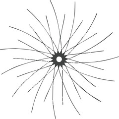 Obraz premium Dark grey floral festive decoration element