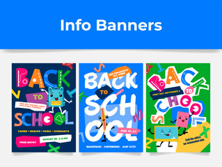 Back to school poster featuring colorful designs and informative details for upcoming school events and activities