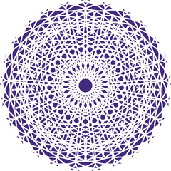 Purple festive floral mandala vector element