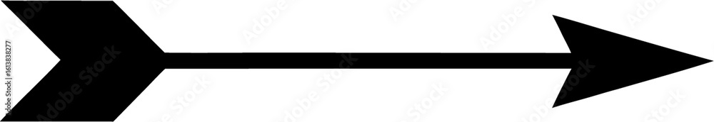 Aufkleber a bold black arrow points directly to the right, signifying forward movement and direction on a tran