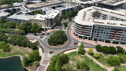 Urban road roundabout