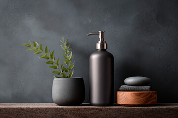 bottle of perfume and flower