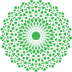 light green floral mandala design
