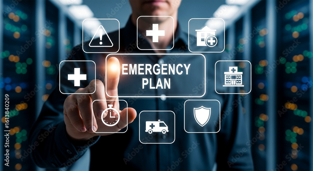 Aufkleber ensure business continuity with a comprehensive emergency plan and disaster recovery strategy for da