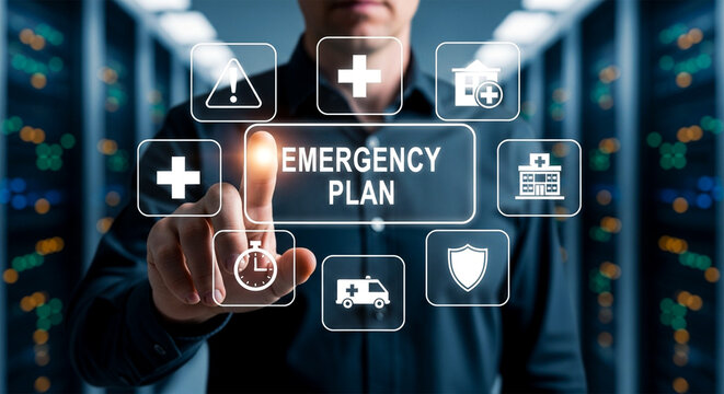 Ensure business continuity with a comprehensive emergency plan and disaster recovery strategy for data security and risk mitigation in modern network environments