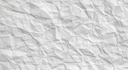 High-Resolution Textured Crumpled Paper Background, Artistic Wrinkles and Creases, Abstract Wall Surface, White Paper Texture for Design and Printing, Vintage Style Crumpled Paper, Creative Background
