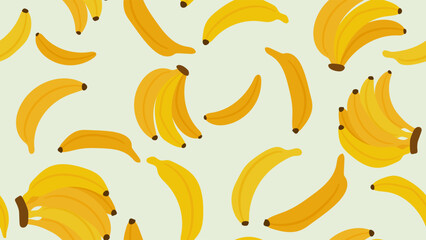 Seamless pattern with bananas vector illustration. background, backdrop, card, wallpaper