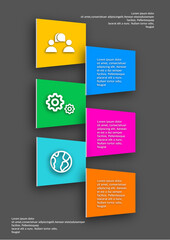 Abstract Icons Representing Collaboration, Technology, and Global Connections