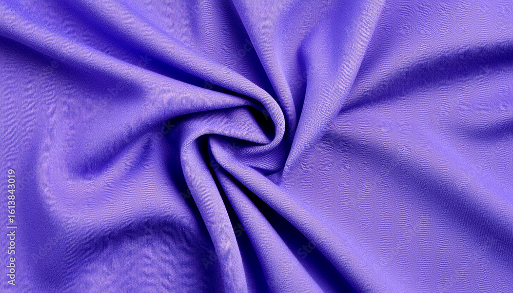 Poster soft periwinkle cotton fabric twisted in smooth swirl pattern, showing fine texture and gentle folds