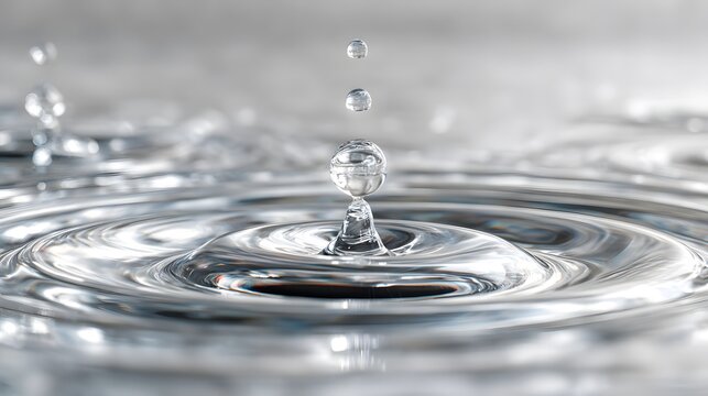Artistic and Hyper-Realistic Visualization of Water Emphasizing Its Pure, Inorganic, and Transparent Scientific Characteristics