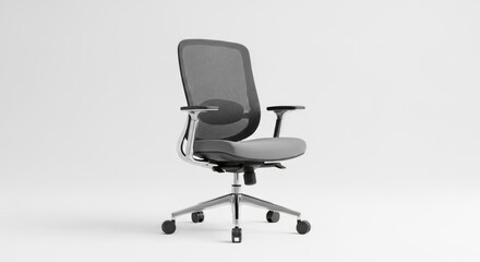 Modern ergonomic mesh office chair with adjustable armrests and lumbar support