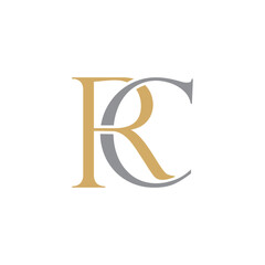 Initials RC Letters Logo Design