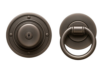 Png Vintage Bronze Door Lock and Knocker Set Decorative Hardware for Secure Front Doors 
